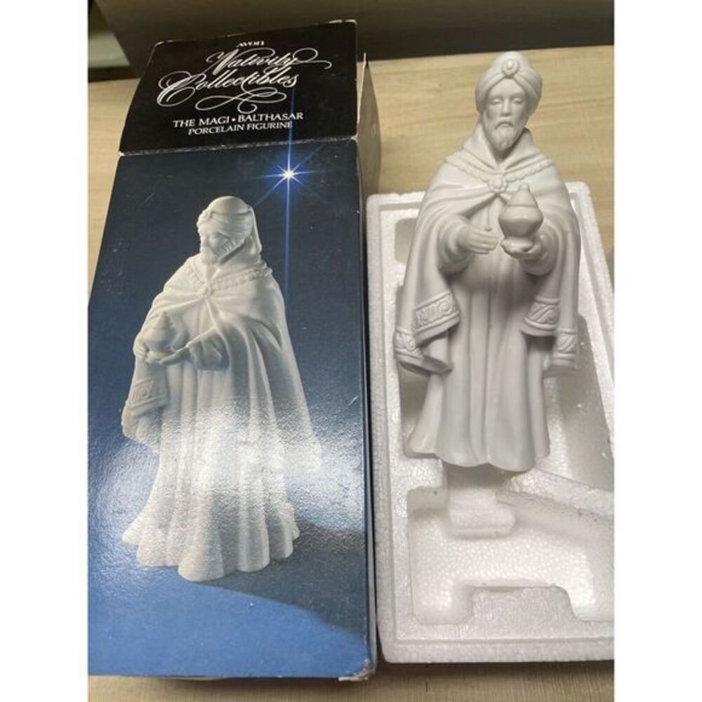 Vintage Avon Nativity‎ Collectibles 1982 - The Magi Balthasar - White Porcelain